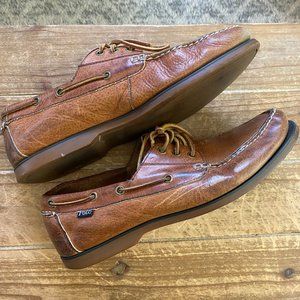 Polo Ralph Lauren Tan Leather Boat Shoes